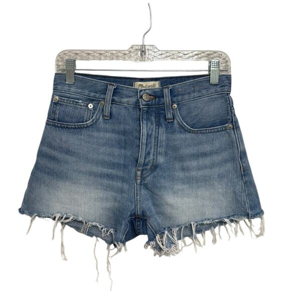 Madewell Relaxed Denim Shorts in Rosemount Wash Destroyed Hem - Size 23 - Picture 2 of 7